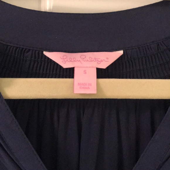 Lily Pulitzer Elsa Top- navy blue - Picture 2 of 3